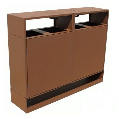Metal litter bin for sorting 'College 2x30L / 4x30L'