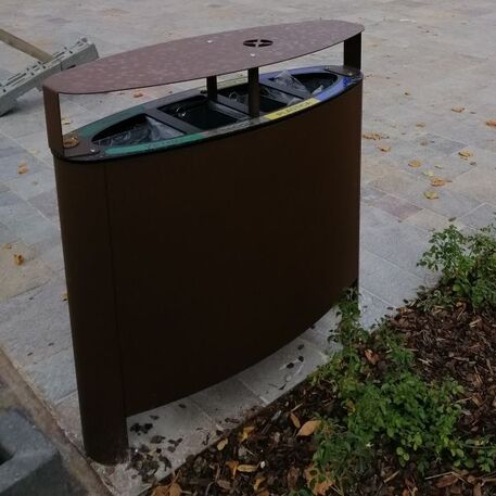 Metal litter bin for sorting 'Genesi 135L'