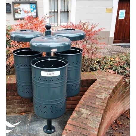 Metal litter bin for sorting 'Sasty Ecology / 2x45L / 4x45L'