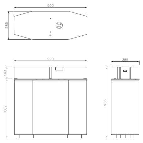 Metal litter bin for sorting 'Sector 150L'