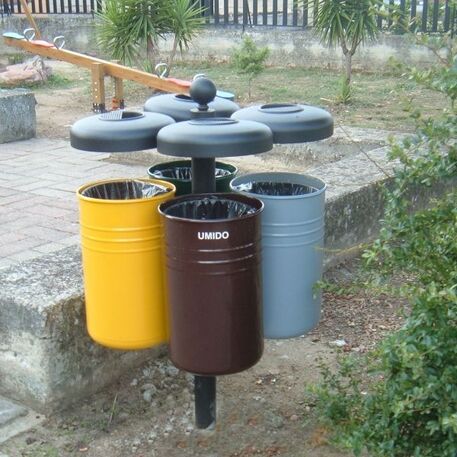 Metal litter bin for sorting 'Siena Ecology / 2x45L / 4x45L'