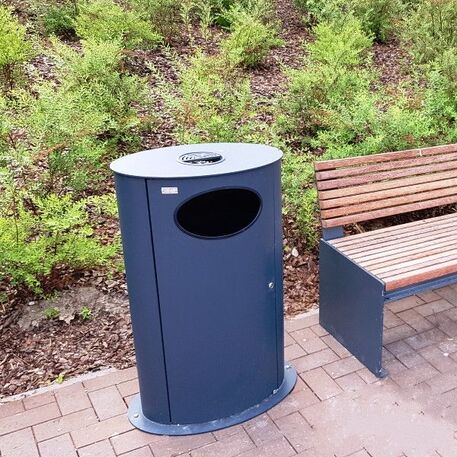 Metal litter bin 'Olbia / 110L'