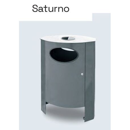 Metal litter bin 'Saturno / 80L'