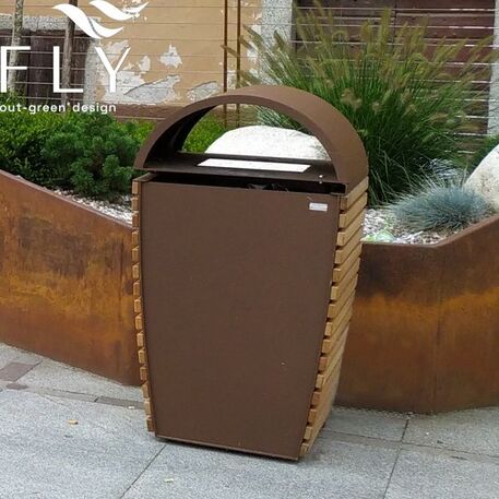 Metal litter bin 'Abu Dhabi / 120L'