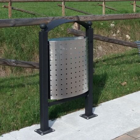 Metal litter bin 'Genova Inox / 60L'