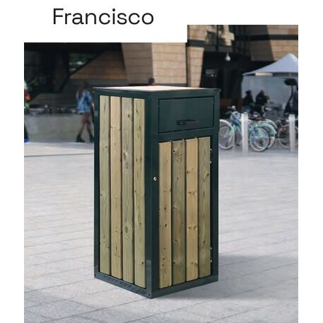 Metal litter bin 'Francisco / 120L'
