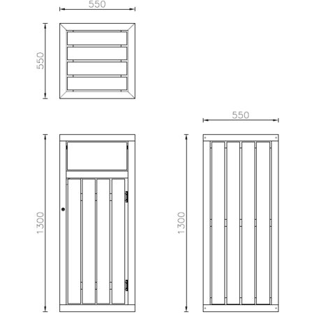 Metal litter bin 'Francisco / 120L'