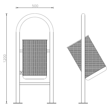 Metal litter bin 'Arcobaleno / 45L'
