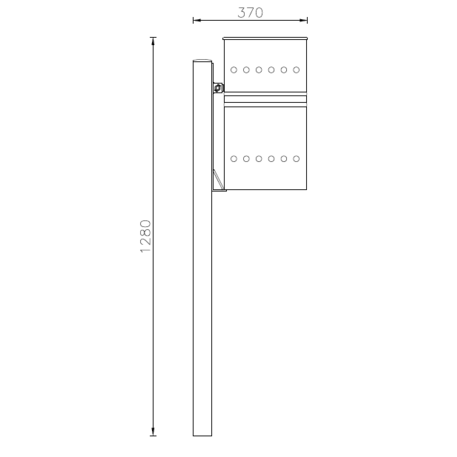 Metal litter bin 'Milano / 25L'