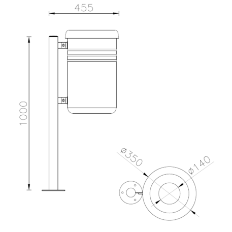 Metal litter bin 'Palio / 45L'