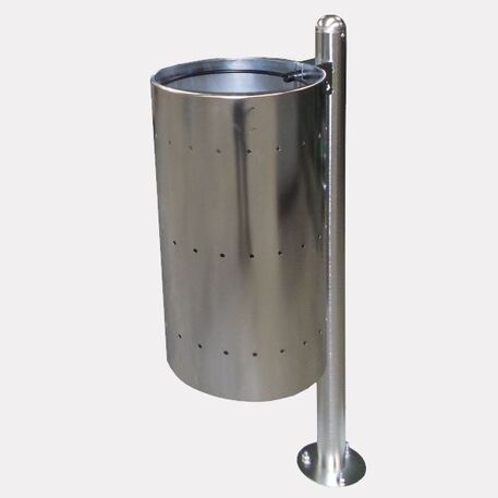 Metal litter bin 'Albenga Inox / 50L'