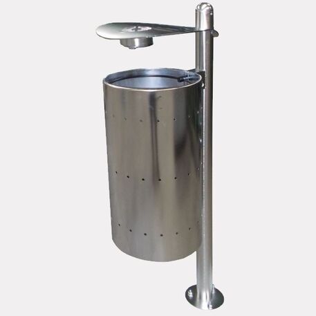 Metal litter bin 'Albenga Inox / 50L'