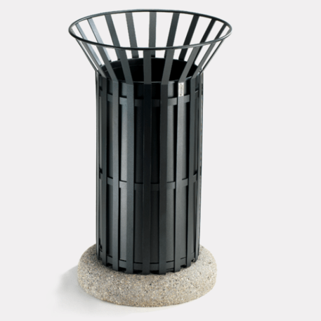 Metal litter bin 'Corona / 80L'