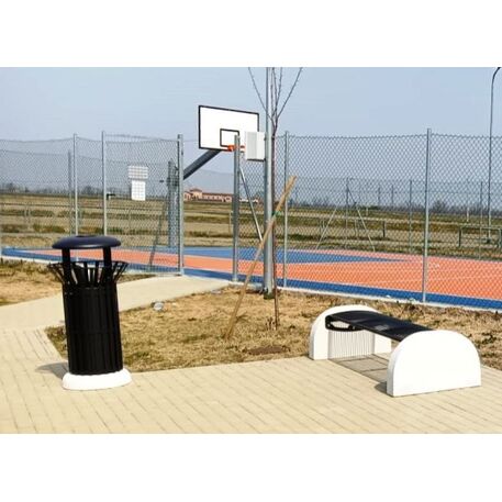 Metal litter bin 'Corona Smog / 80L'