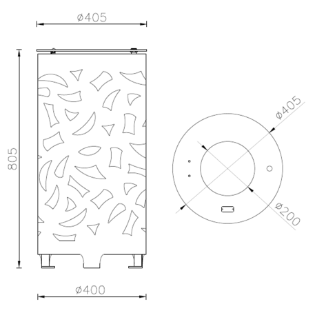 Metal litter bin 'Doha / 80L'