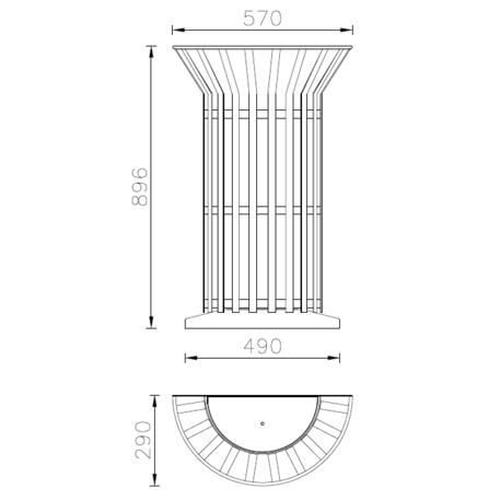 Metal litter bin 'Corona / 30L'