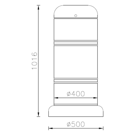 Metal litter bin 'Apollo / 80L'