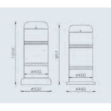 Metal litter bin 'Apollo / 80L'