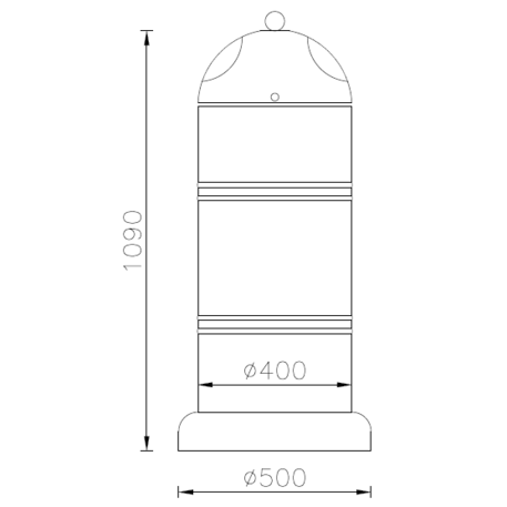 Metal litter bin 'Venere / 80L'