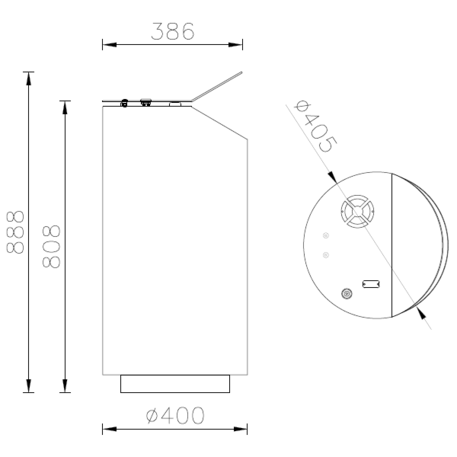 Metal litter bin 'Qatar / 80L'