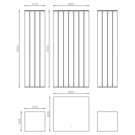 Picnic set metal bench and table 'Amburgo Picnic'