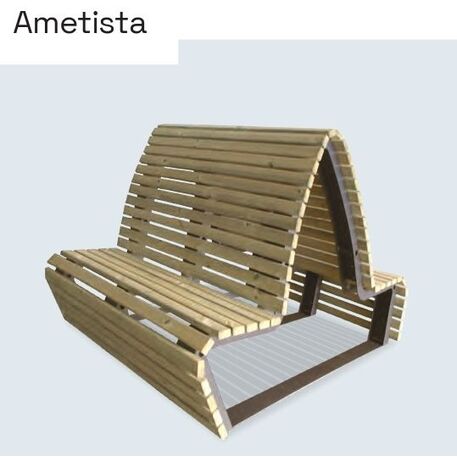 Metal bench 'AMETISTA'