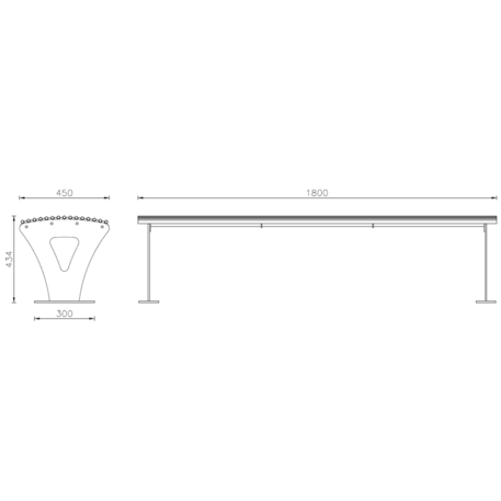 Metal bench 'Athena'