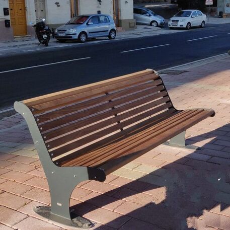 Metal bench 'ATHENA WOOD'