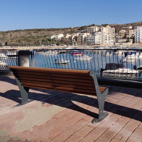 Metal bench 'ATHENA WOOD'