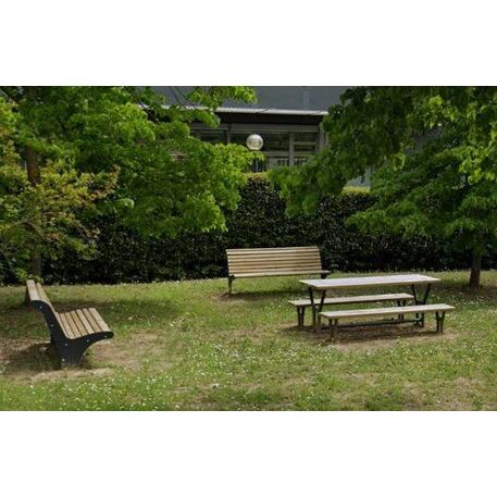 Metal bench 'ATHENA WOOD'