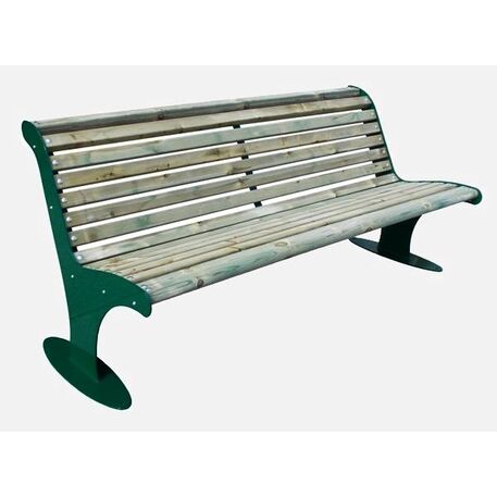 Metal bench 'ATHENA WOOD'