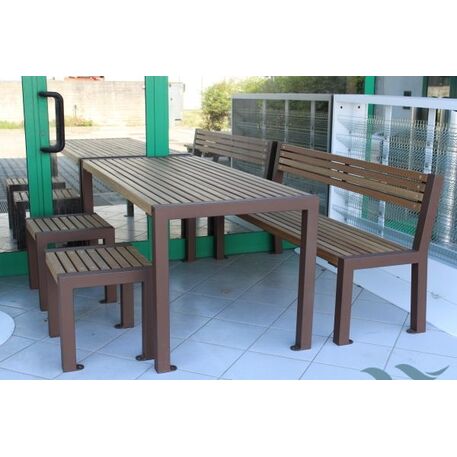Metal bench + table 'Bonn Picnic'