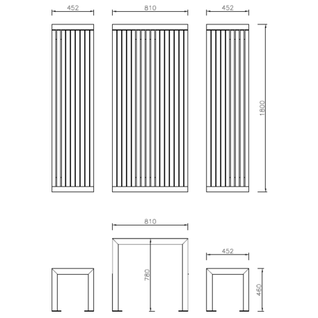 Metal bench + table 'Bonn Picnic'