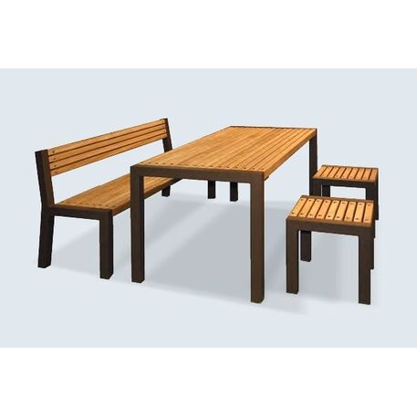 Metal bench + table 'Bonn Picnic'