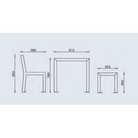 Metal bench + table 'Bonn Picnic'