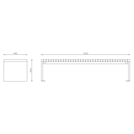 Metal bench 'Brema'