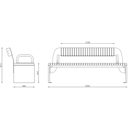Metal bench 'Brema'