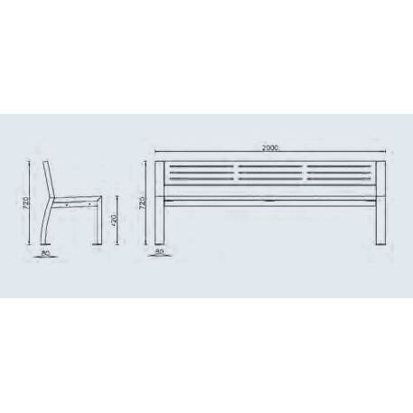 Metal bench 'Loira'