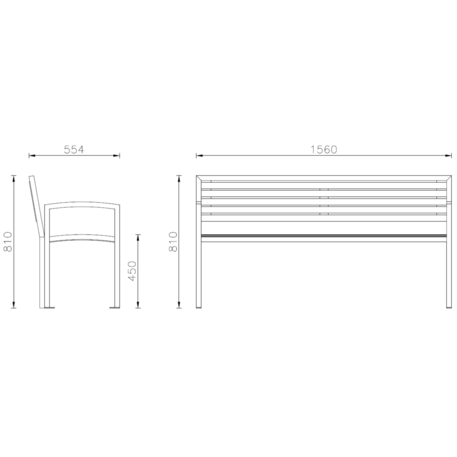 Metal bench 'CARMEN'