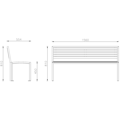 Metal bench 'CARMEN'