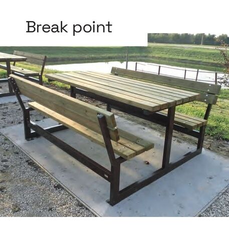 Metallbank + Tisch 'Break point Picnic'