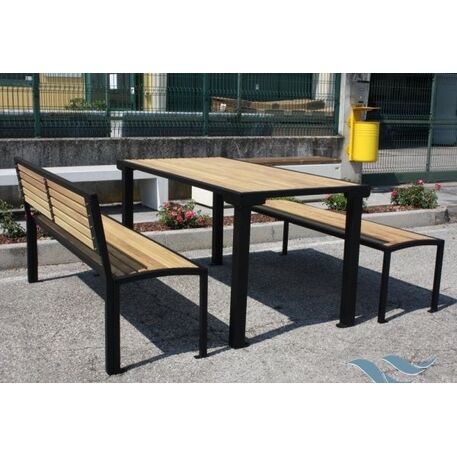 Metal bench + table 'Carmen Picnic'