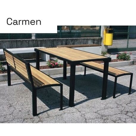 Metal bench + table 'Carmen Picnic'