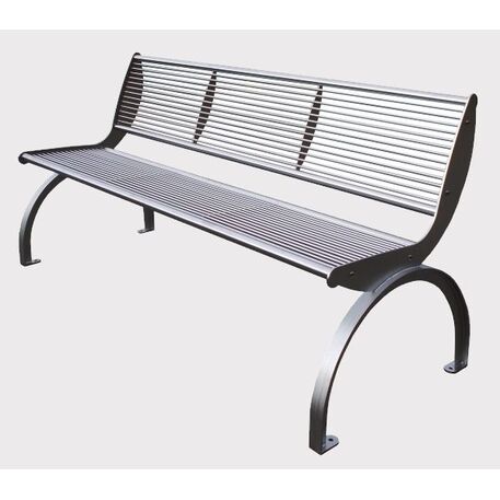 Metal bench 'Cetra Inox'