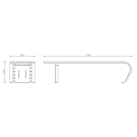Metal bench 'CONTOURE'