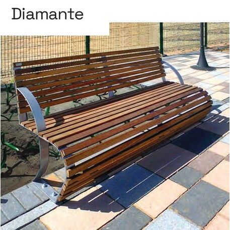Metal bench 'DIAMANTE'