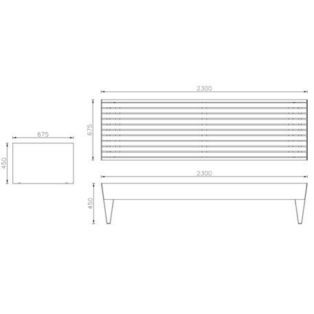 Metal bench 'Dresda'