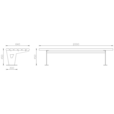 Metal bench 'FLORENT'
