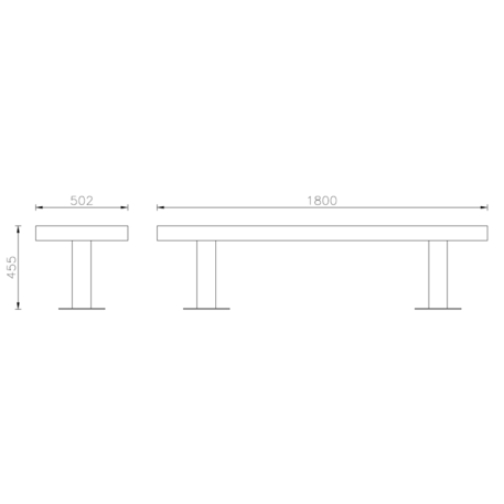 Metal bench 'MODERNA'