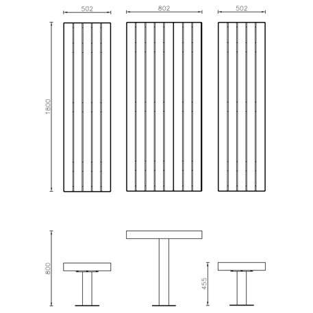 Metal bench + table 'Moderna Picnic'